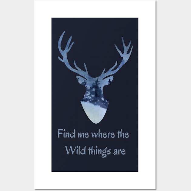 Wildlife nature - Inspirational quote for Nature lovers and travelers Wall Art by redwitchart